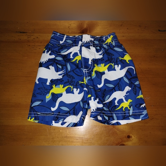 ✴️Boys 6-18 Months Lines Swim Trunks Bundle with Mickey Mouse & Dinosaurs - Picture 7 of 7